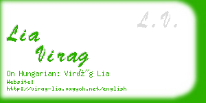 lia virag business card